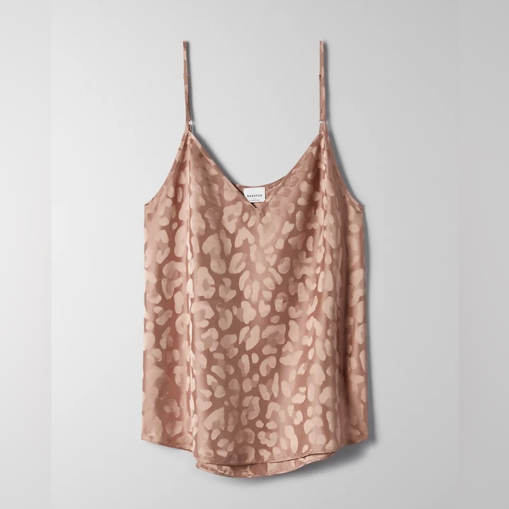 Babaton Everly Camisole, Leopard Jacquard, Size Large.